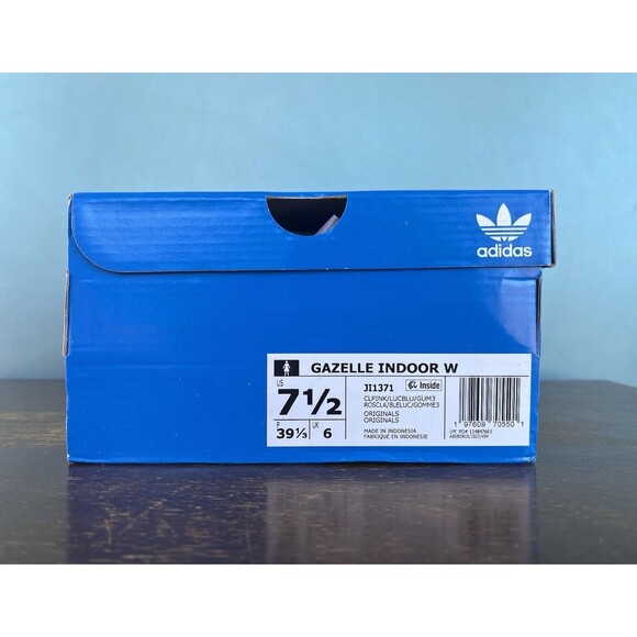Adidas Gazelle Indoor Clear Pink/Lucid Blue Women's Size 7.5 JI1371 - Picture 12 of 12
